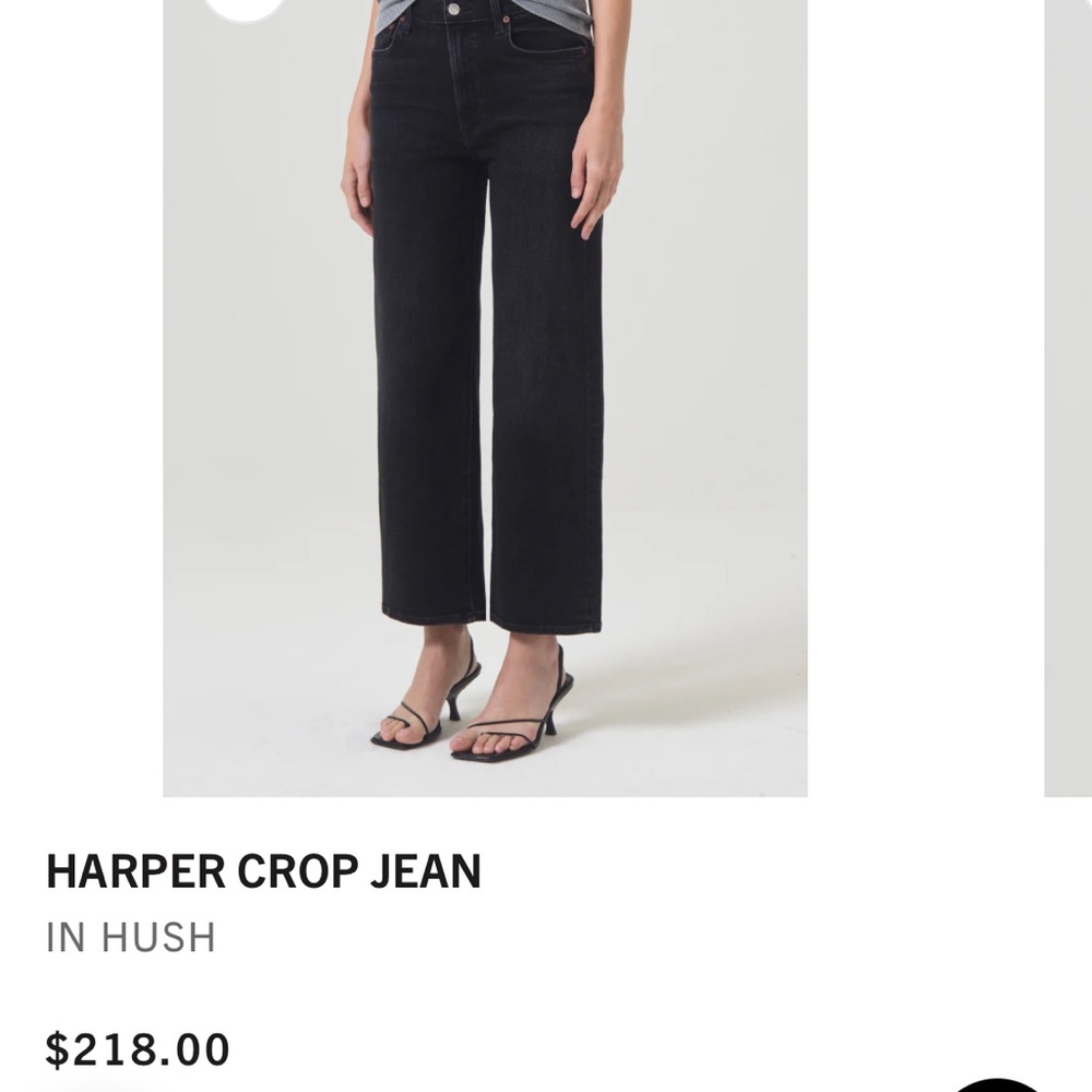 Agolde Harper Crop Denim - Hush 25
